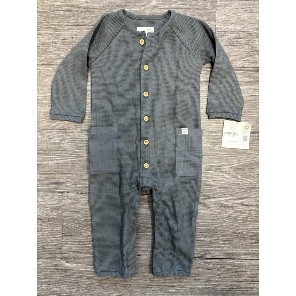 Little Planet by Carter's waffle knit one-piece jumpsuit Organic Cotton Size 12M